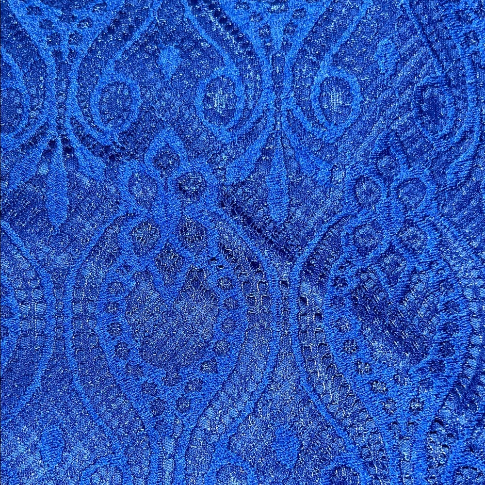Kim Rogers Royal Blue Lace Blouse - Picture 3 of 7